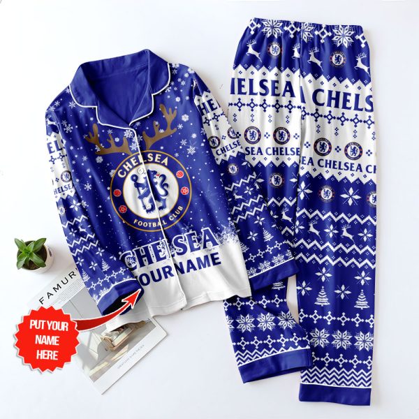 Personalized Chelsea FC Button Down Pajamas Set – TANTN 8848
