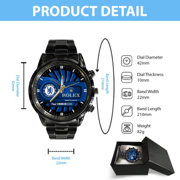 Chelsea FC x Rolex Black Stainless Steel Watch - MAITM 8461