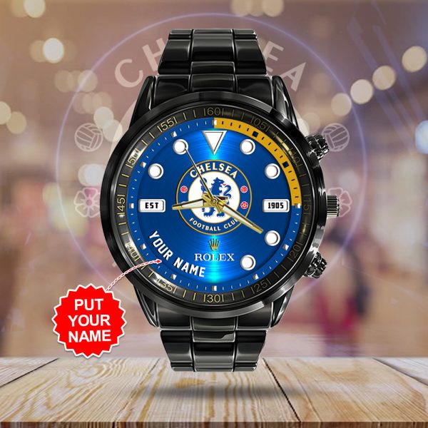 Personalized Chelsea FC x Rolex Black Stainless Steel Watch - MAITM 8462