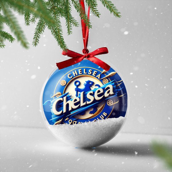 Chelsea FC Clear Christmas Bauble - HOATT 6827