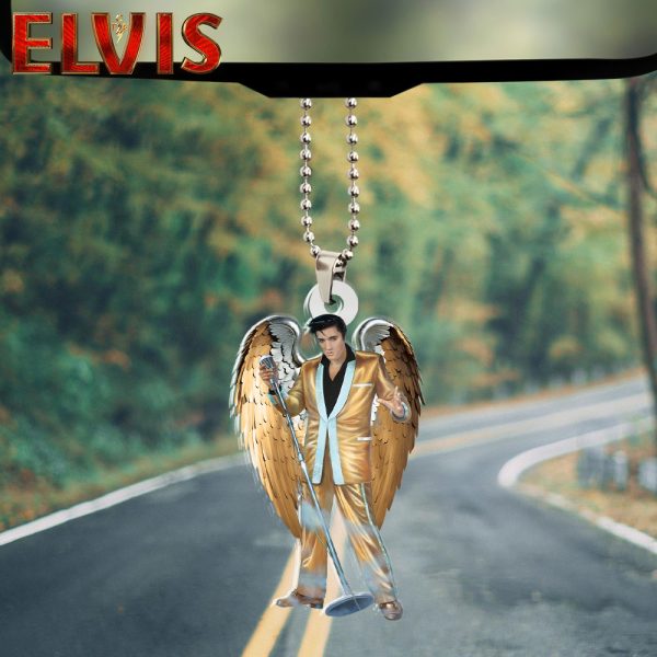 Elvis Presley Custom Shape 2-sided Acrylic Car Ornament - HOATT 6491