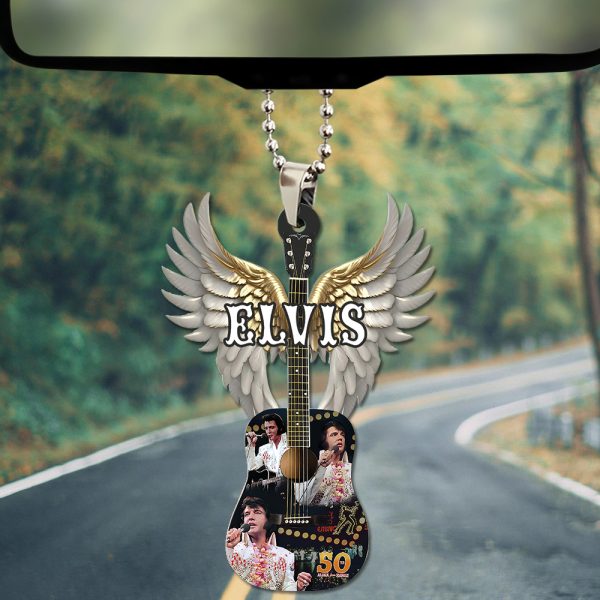 Elvis Presley Custom Shape 2-sided Acrylic Car Ornament - TANTN 9011