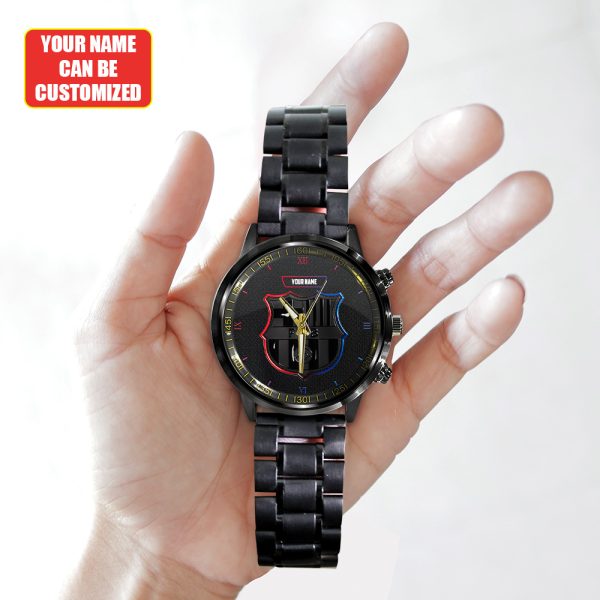 Personalized FC Barcelona Black Stainless Steel Watch - TANTN 8752