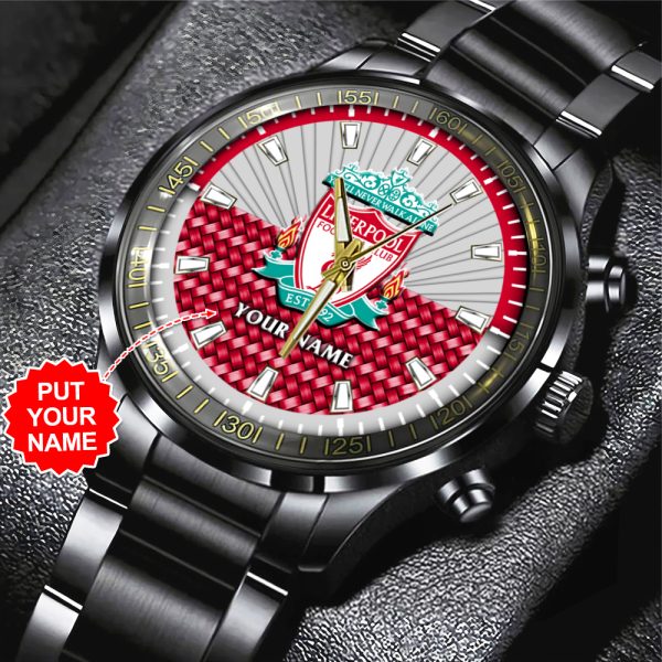 Personalized Liverpool FC Black Stainless Steel Watch - TANTN 8981