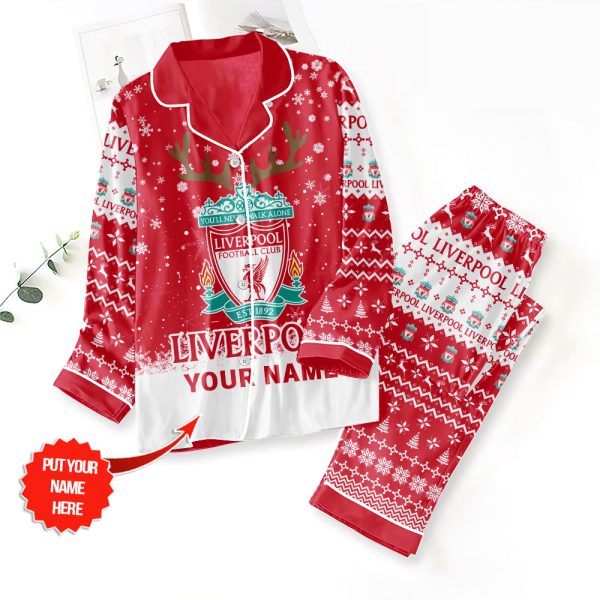 Personalized Liverpool FC Button Down Pajamas Set – TANTN 8846