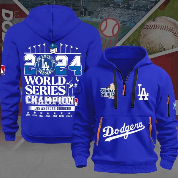 Los Angeles Dodgers 2D Quarter Zip Hoodie - MAITM 8586