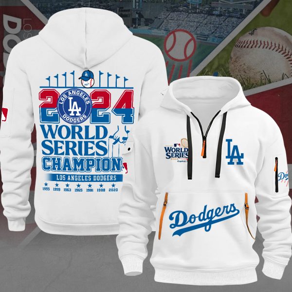 Los Angeles Dodgers 2D Quarter Zip Hoodie - MAITM 8586