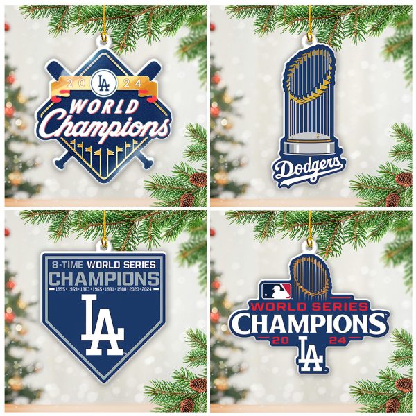 4PCS Los Angeles Dodgers Custom Shape 2-sided Acrylic Ornament - TANTN 9075