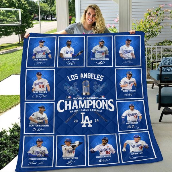 Los Angeles Dodgers Quilt Blanket - TANTN 9030