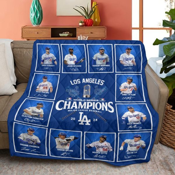 Los Angeles Dodgers Quilt Blanket - TANTN 9030