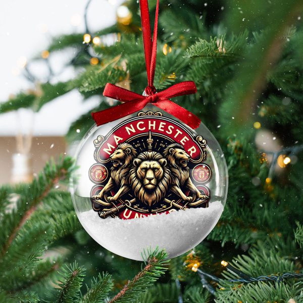 Manchester United Clear Christmas Bauble - HOATT 6829