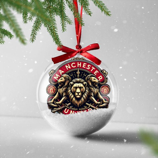 Manchester United Clear Christmas Bauble - HOATT 6829