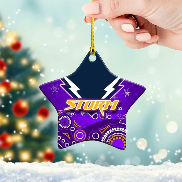 Melbourne Storm Fixed Shape 2-sided Acrylic Ornament - VANDH 3580