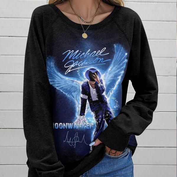 Michael Jackson Round Neck Raglan Sleeve Sweatshirt – HOATT 6802