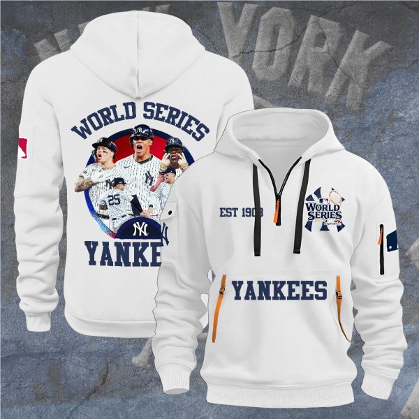 New York Yankees 2D Quarter Zip Hoodie - MAITM 8512