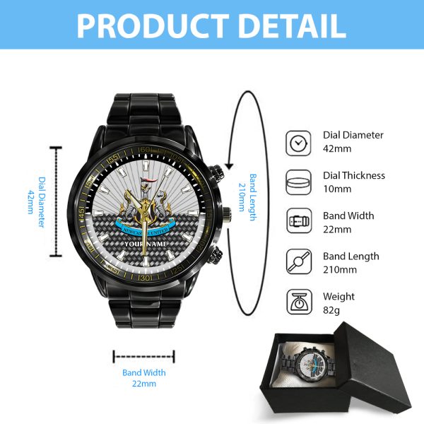 Personalized Newcastle United Black Stainless Steel Watch - TANTN 8985