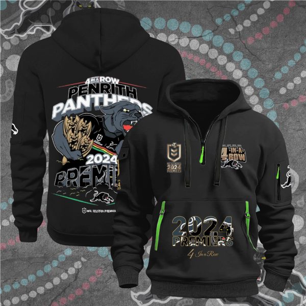 Penrith Panthers 2D Quarter Zip Hoodie - MAITM 8377