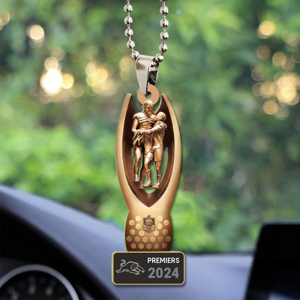 Penrith Panthers Custom Shape 2-sided Acrylic Car Ornament - TANTN 8630
