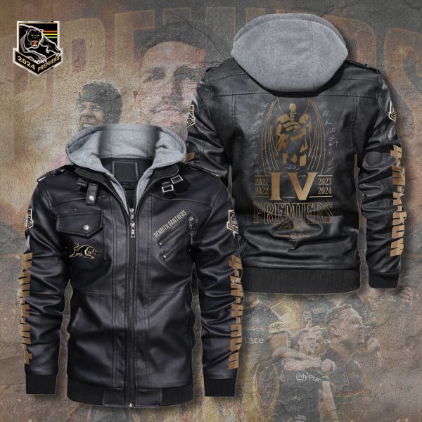 Penrith Panthers 2D Hooded Leather Coat - TANTN 8659