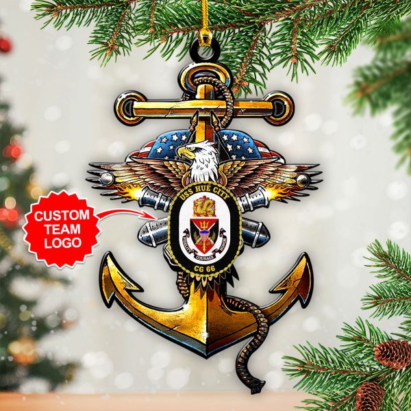 Personalized Veterans Custom Shape Clear 1-sided Acrylic Ornament - GNE 1781