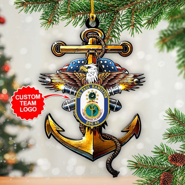 Personalized Veterans Custom Shape Clear 1-sided Acrylic Ornament - GNE 1781