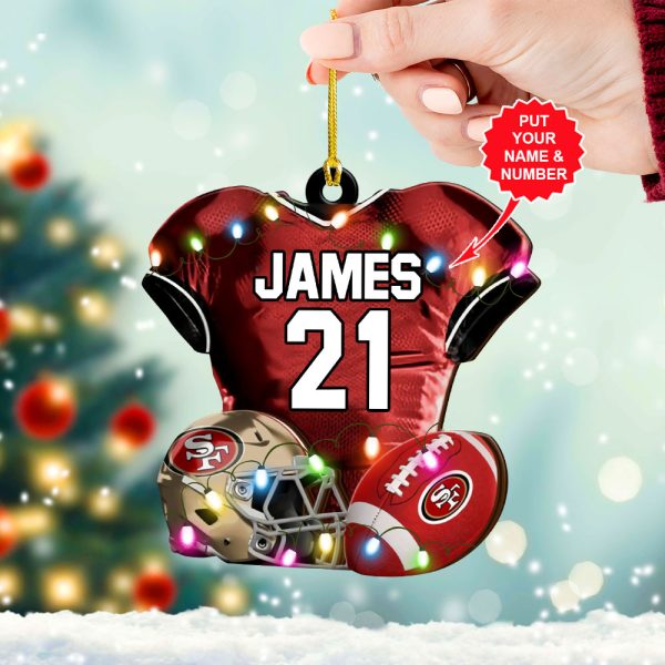 Personalized San Francisco 49ers Custom Shape 2-sided Acrylic Ornament – VANDH 3831