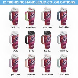 Personalized Sugar Skull 40oz Stanley Tumbler - VANDH 3685