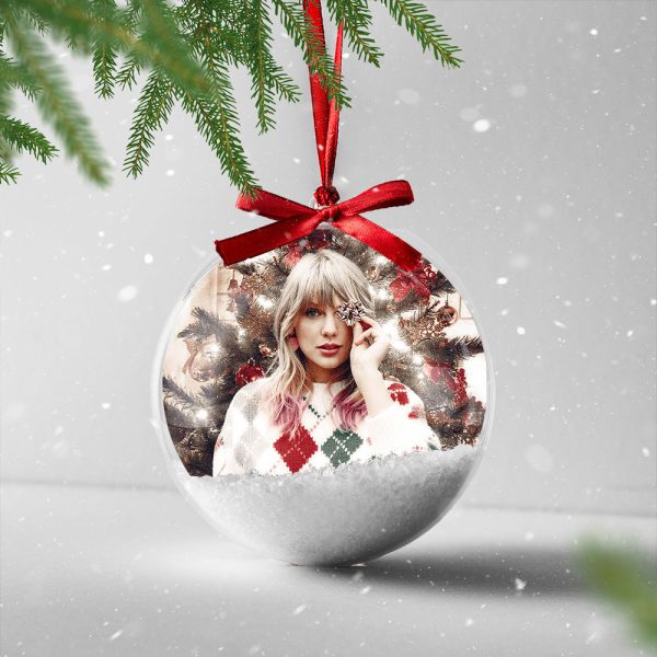 Taylor Swift Clear Christmas Bauble - HOATT 6826
