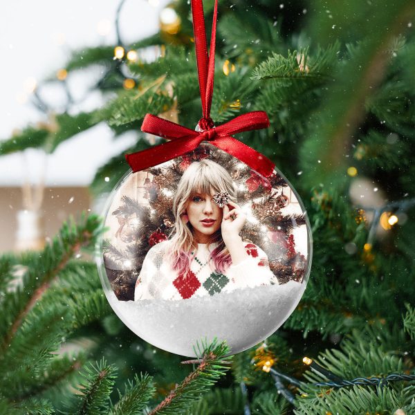 Taylor Swift Clear Christmas Bauble - HOATT 6826