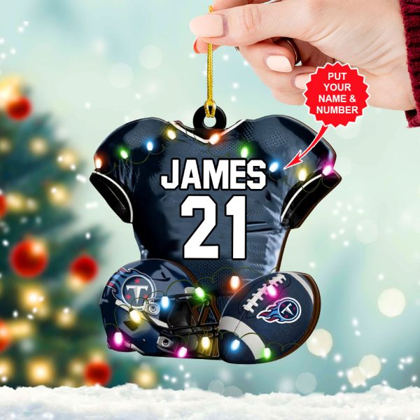 Personalized Tennessee Titans Custom Shape 2-sided Acrylic Ornament – VANDH 3819