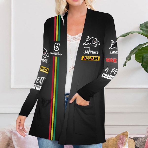 Penrith Panthers Women's Patch Pocket Cardigan - VANDH 3767