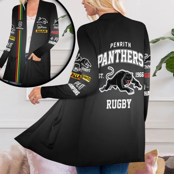Penrith Panthers Women's Patch Pocket Cardigan - VANDH 3767