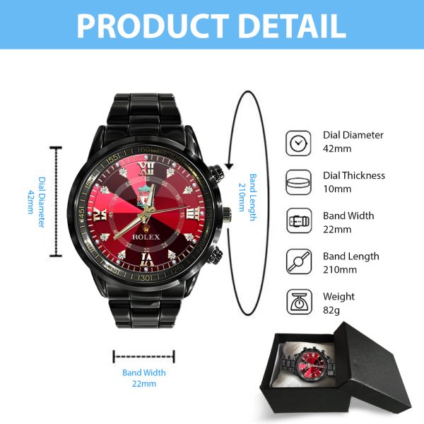 Liverpool FC x Rolex Black Stainless Steel Watch - MAITM 8699