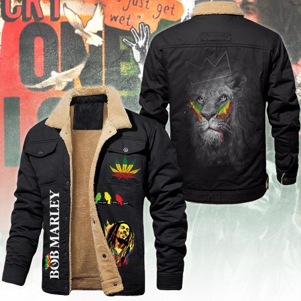 Bob Marley 2D Winter Fleece Jacket - ANHNV 5601
