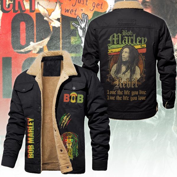 Bob Marley 2D Winter Fleece Jacket - ANHNV 5602
