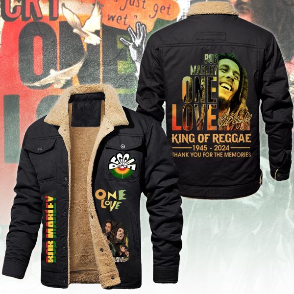 Bob Marley 2D Winter Fleece Jacket - ANHNV 5603