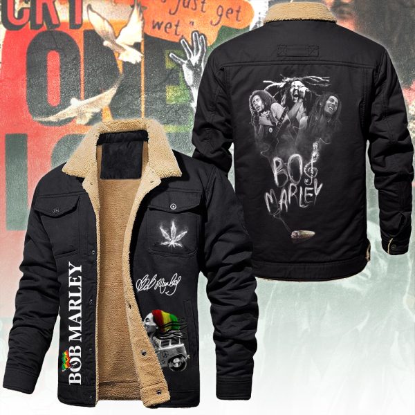 Bob Marley 2D Winter Fleece Jacket - ANHNV 5604