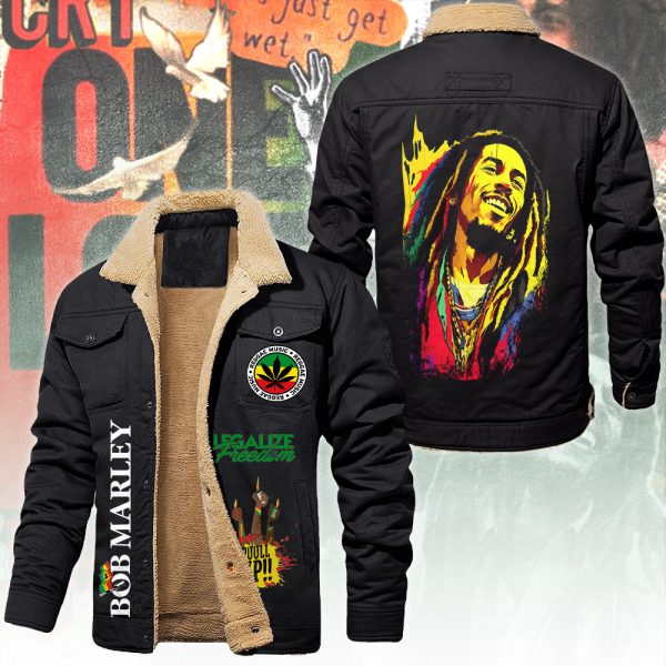 Bob Marley 2D Winter Fleece Jacket - ANHNV 5611