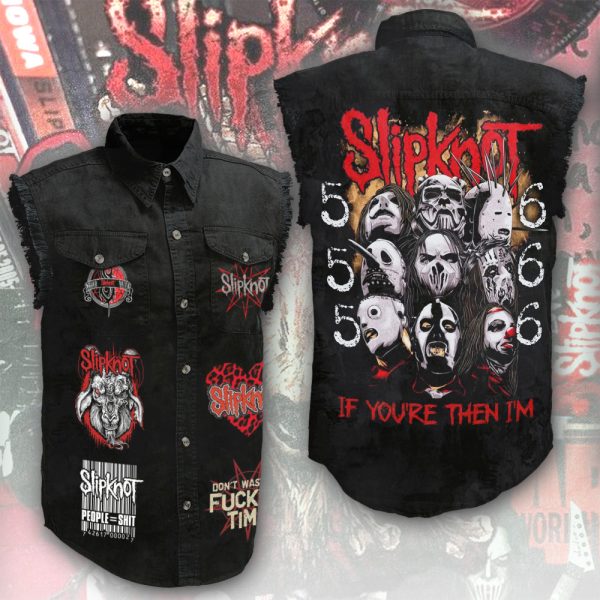 Slipknot 3D Lightweight Sleeveless Denim Shirt - ANHNV 5616