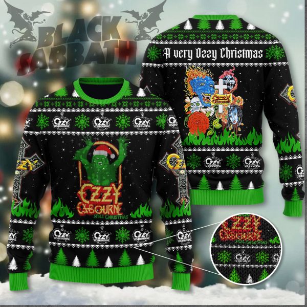 Black Sabbath x Ozzy Osbourne 3D Ugly Sweater - ANHNV 5686