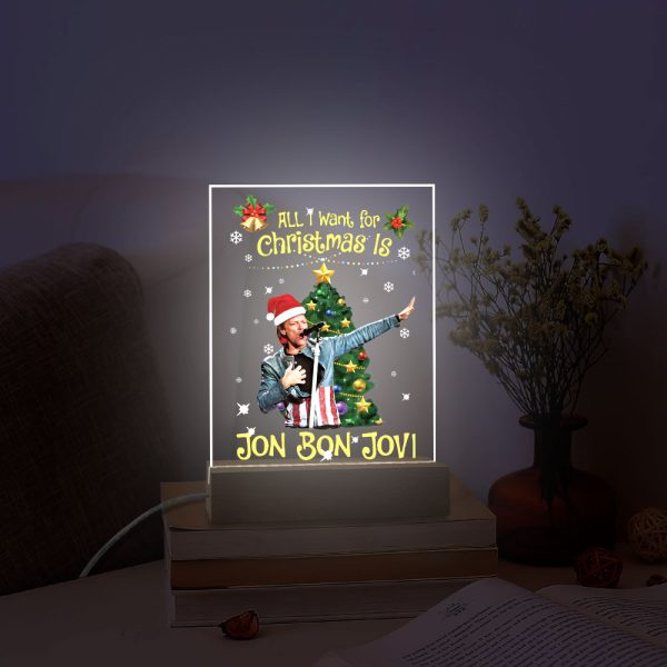 Bon Jovi Led Light with Wooden Base (7 Colors) - TANTN 9579