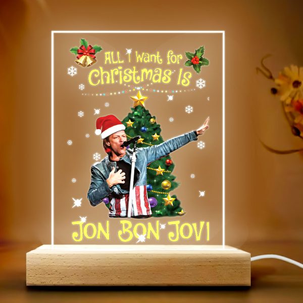 Bon Jovi Led Light with Wooden Base (7 Colors) - TANTN 9579