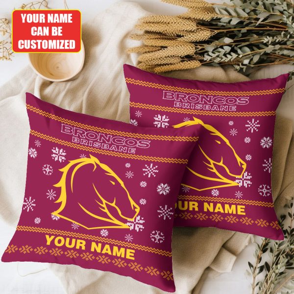 Personalized Brisbane Broncos 3D Couch Pillow - TANTN 9373
