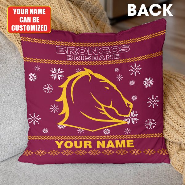 Personalized Brisbane Broncos 3D Couch Pillow - TANTN 9373