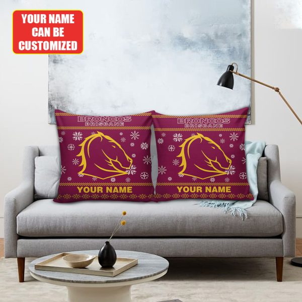 Personalized Brisbane Broncos 3D Couch Pillow - TANTN 9373
