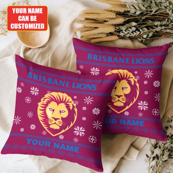 Personalized Brisbane Lions 3D Couch Pillow - TANTN 9375