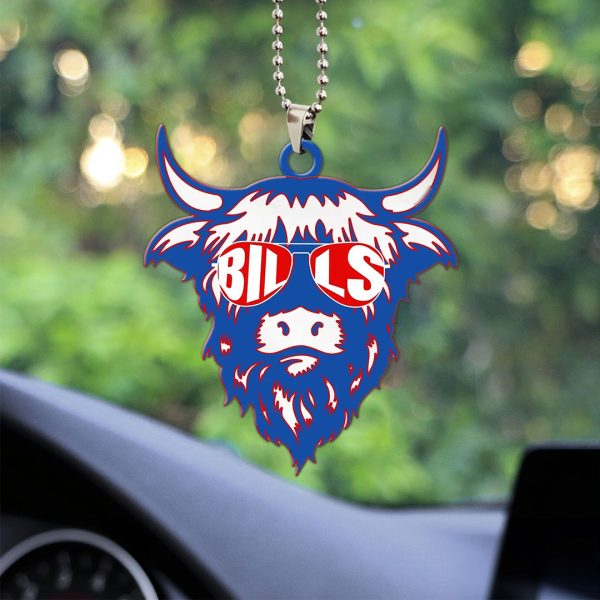 Buffalo Bills Custom Shape 2-sided Acrylic Car Ornament - MAITM 8884