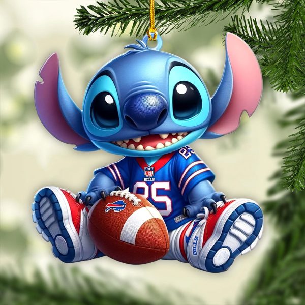 Buffalo Bills x Stitch Custom Shape 2-sided Acrylic Ornament - VANDH 3994