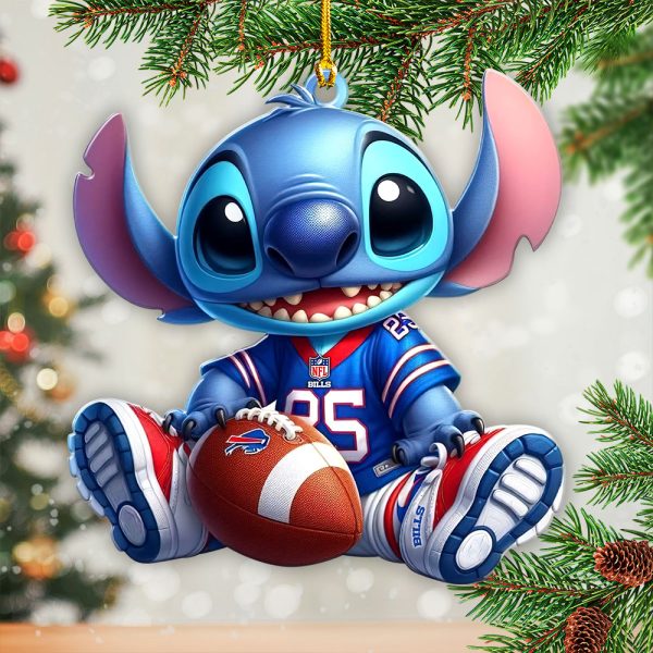 Buffalo Bills x Stitch Custom Shape 2-sided Acrylic Ornament - VANDH 3994