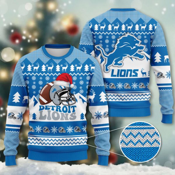 Detroit Lions 3D Ugly Sweater - VANDH 3886